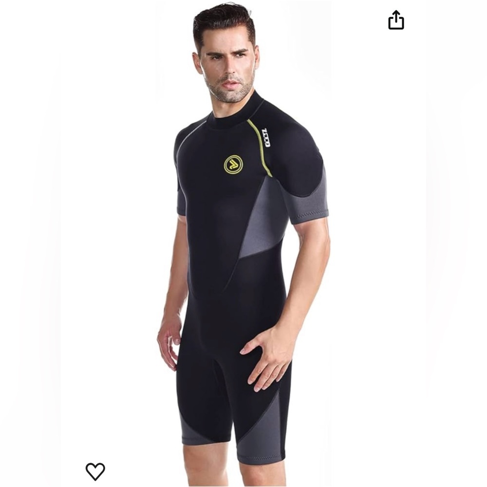 Men's Wetsuits 1.5/3mm Premium Neoprene BackZip Shorty Dive Skin Spearfishing